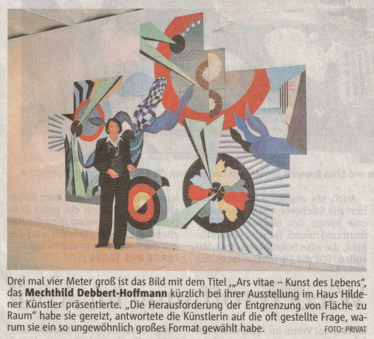 Drei mal vier Meter groß