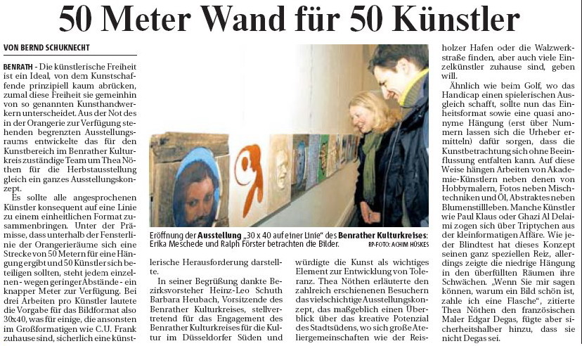 50 Meter Wand für 50 Künstler