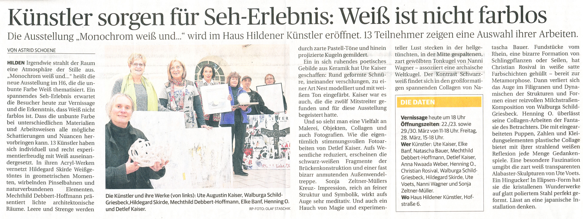 Künslter sorgen für Seh-Erlebnis: Weiß ist nicht farblos